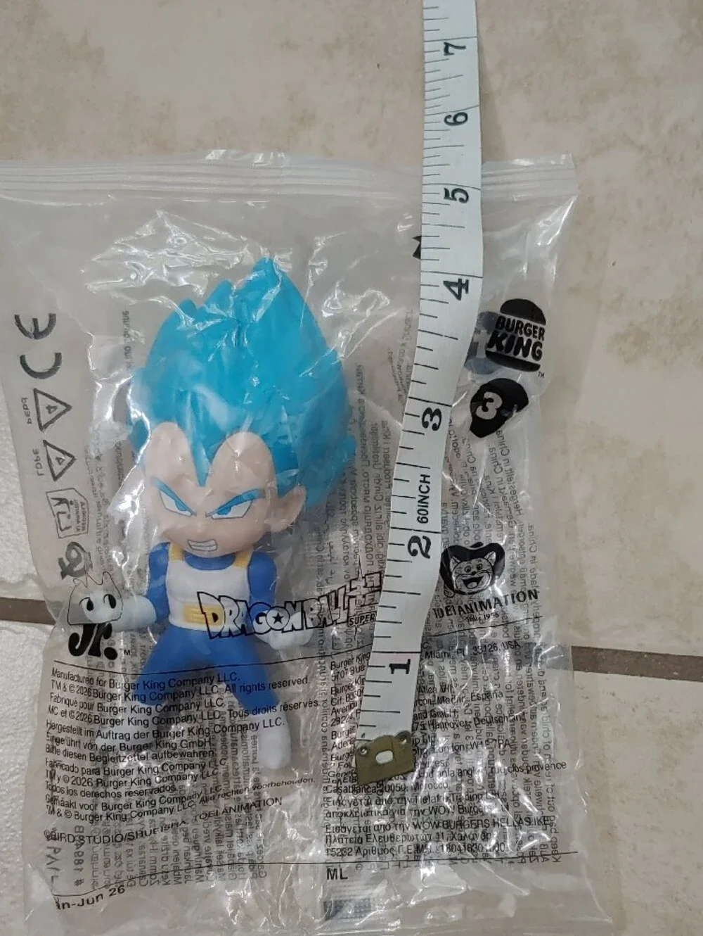 Dragon Ball Super Saiyan Vegeta Figure Unopened Burger King 2026